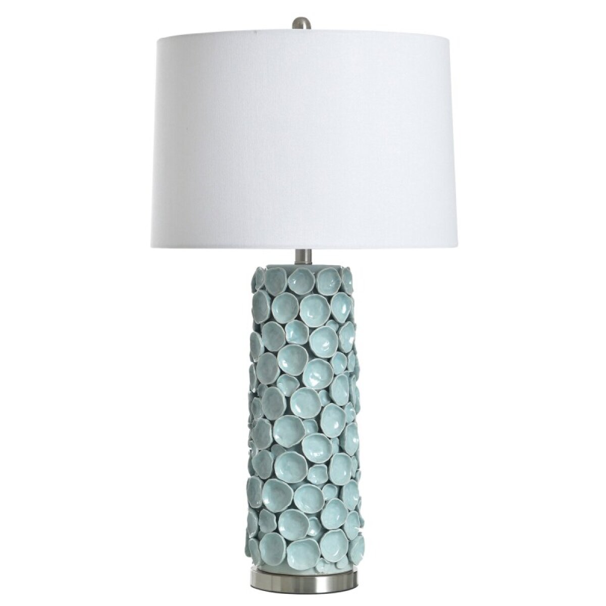 081fd46dd7a475603b03ad833549bebf Naha Blue Ceramic Table Lamp - Image 1