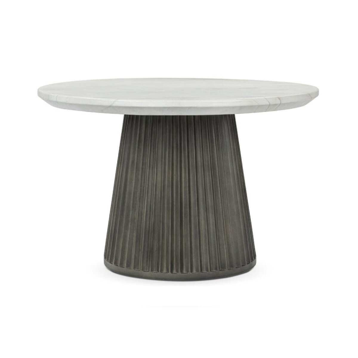 08c3e8d9ddacc80cb8a47d509a83b4ea Caspia Outdoor Round Dining Table - Snowdrift White/black - Image 1