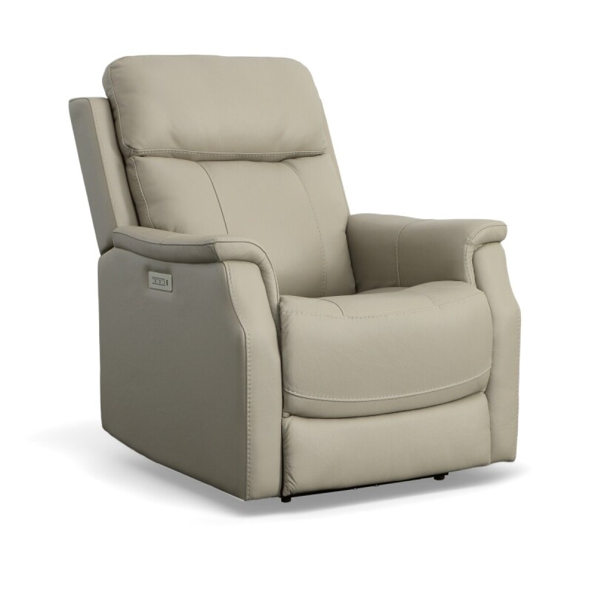 09a1d8aa74242b2123de0b596391b45f Easton Dove Leather Power Recliner with Power Headrest & Lumbar - Image 1