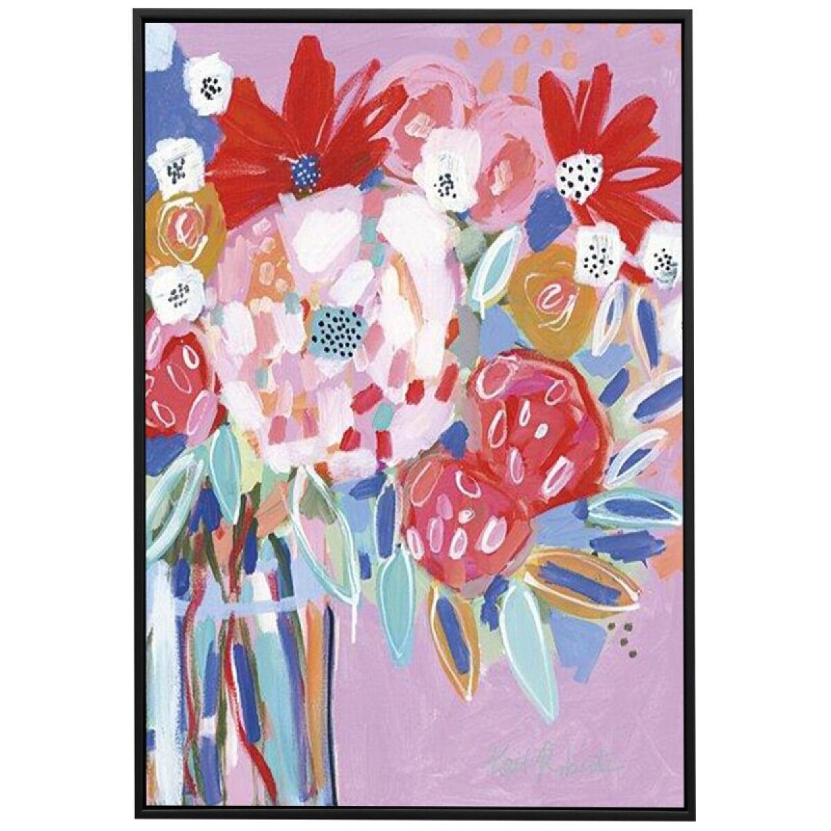 09a43dcca660a7e37a73fe96dffdabcc Tell Me Your Story With Flowers Framed Canvas - Image 1