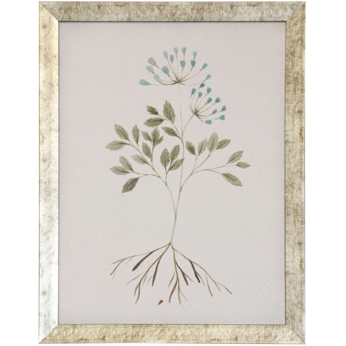 0a3656d0f38c7d7f884cdc1e962de875 Blue Flower Textured Framed Print - Image 1