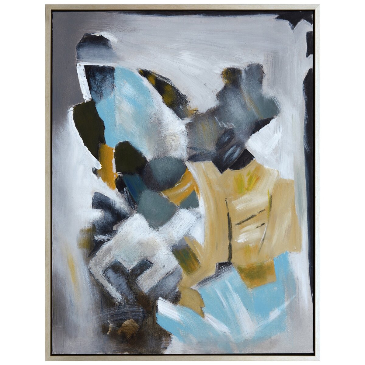 0a3c5f66a30852b005ee7b437de75a63 Tobias Framed Canvas Art- Small | Hand Painted Abstract | 1.5 Inch Frame - Image 1