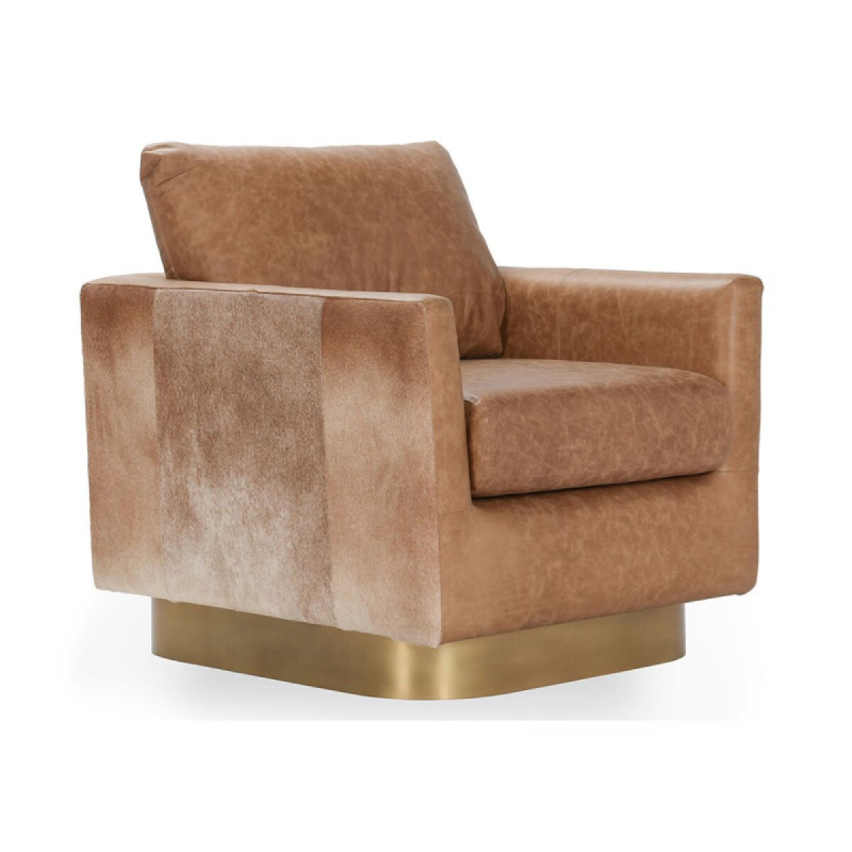 0abaf5a25ead5213f459c62a162adfe6 Lathe Leather/hide Accent Chair - Sedona Brown - Image 1