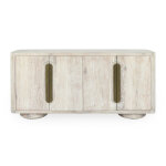 Tiber Solid Wood 4dr Buffet - Cream Washed - Image 3