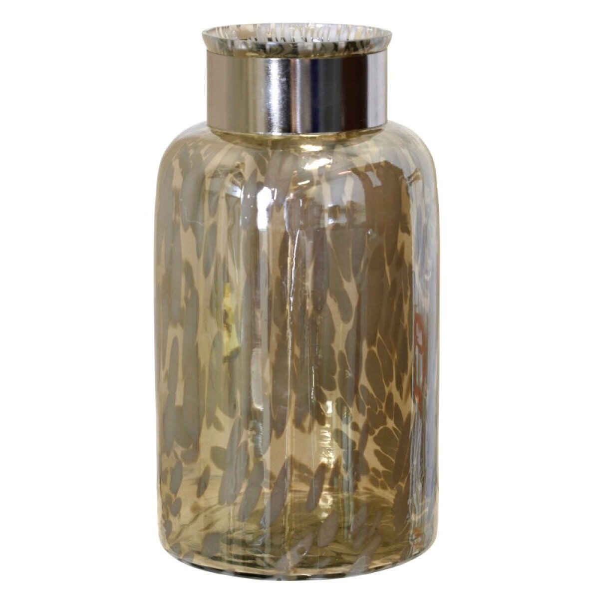 0b7e7b0fc262ccca66835a4891a9df09 Smoke Cheena Jar With Metal Band - Image 1