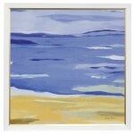 Coastal Abstract Textured Framed Print