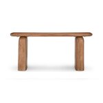 Chloe Solid Wood Rectangle Console Table - Hickory Brown - Image 3