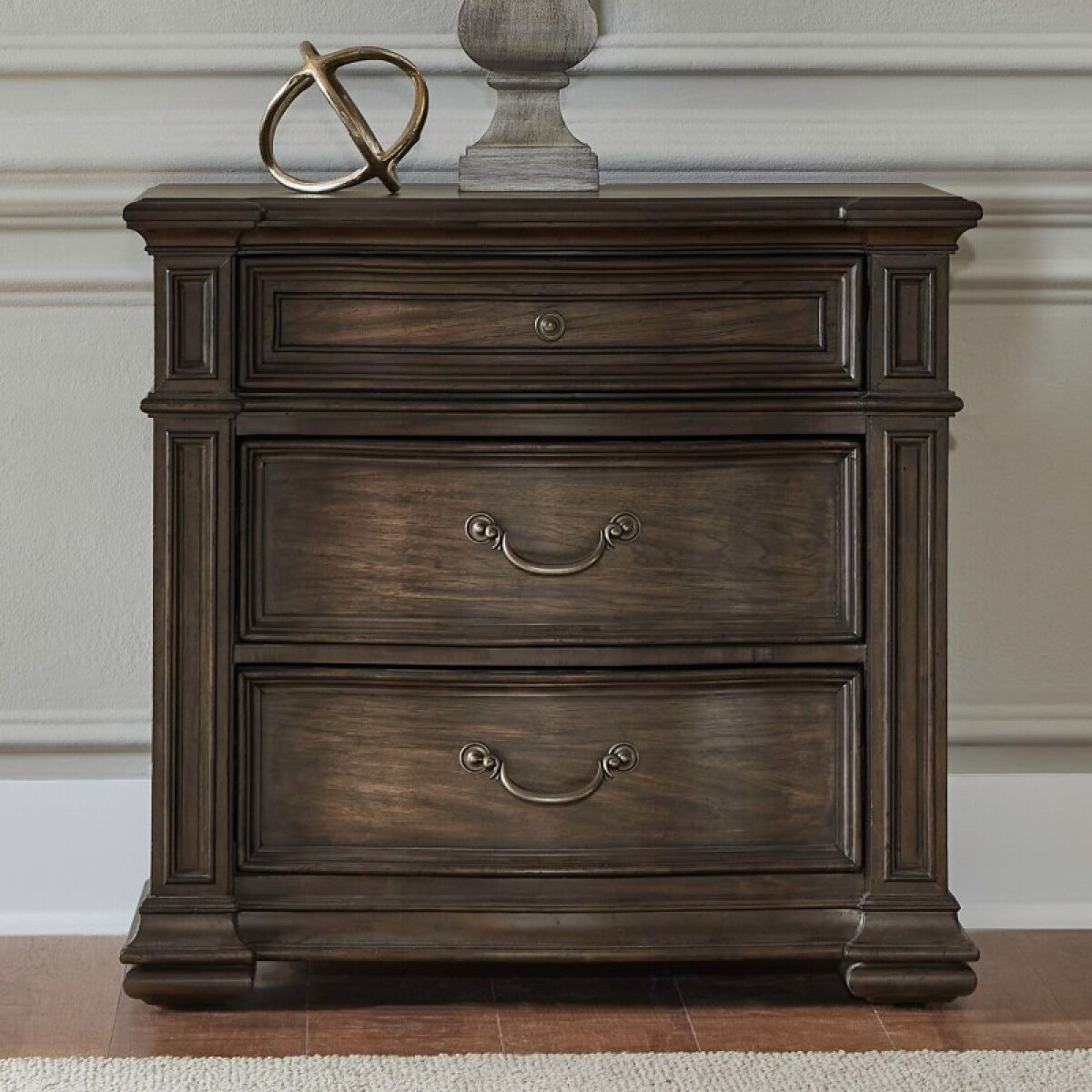 0bf30ce7d66b1a55470b3a9a52322852 Provence Park Bedside Chest w/ Charging Station - Image 1