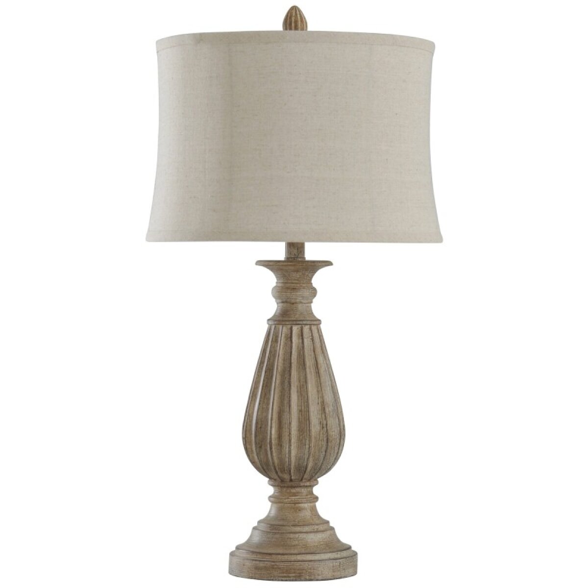 0c08520523bc85b41ed49077adb57b49 Old Khaki Traditional Balluster Table Lamp With Softback Shade 10 - Image 1
