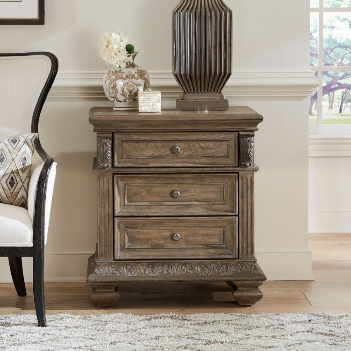 0c0c211a805c6b50977efb4265cdc9bd Carlisle Court 3 Drawer Night Stand with Charging Station - Image 1