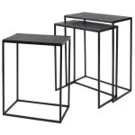 Coreene Nesting Tables, Black, S/3 - Image 5