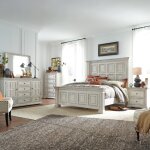 Big Valley King Panel Bed, Dresser & Mirror, Chest, Night Stand