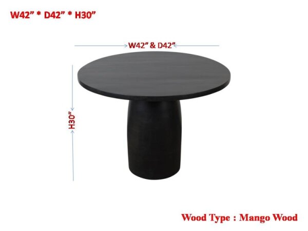 carmichael Dining Table 42'' (2pc B+t) - Image 6