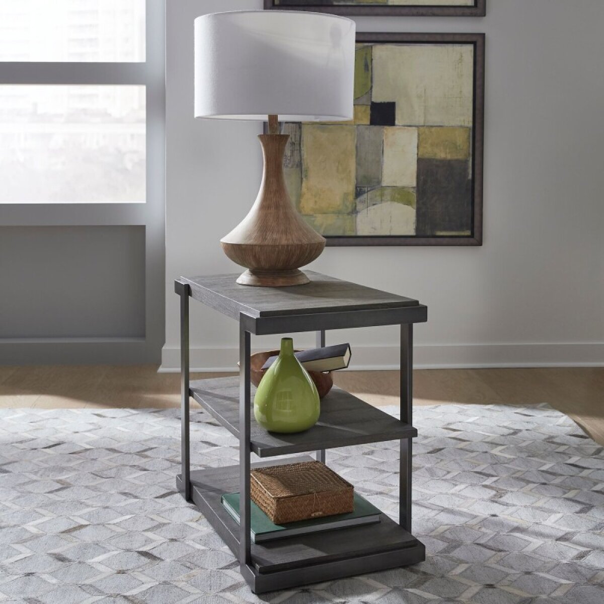 0cf4739a023c158aff8f570775f380e4 Modern View Tiered End Table - Image 1