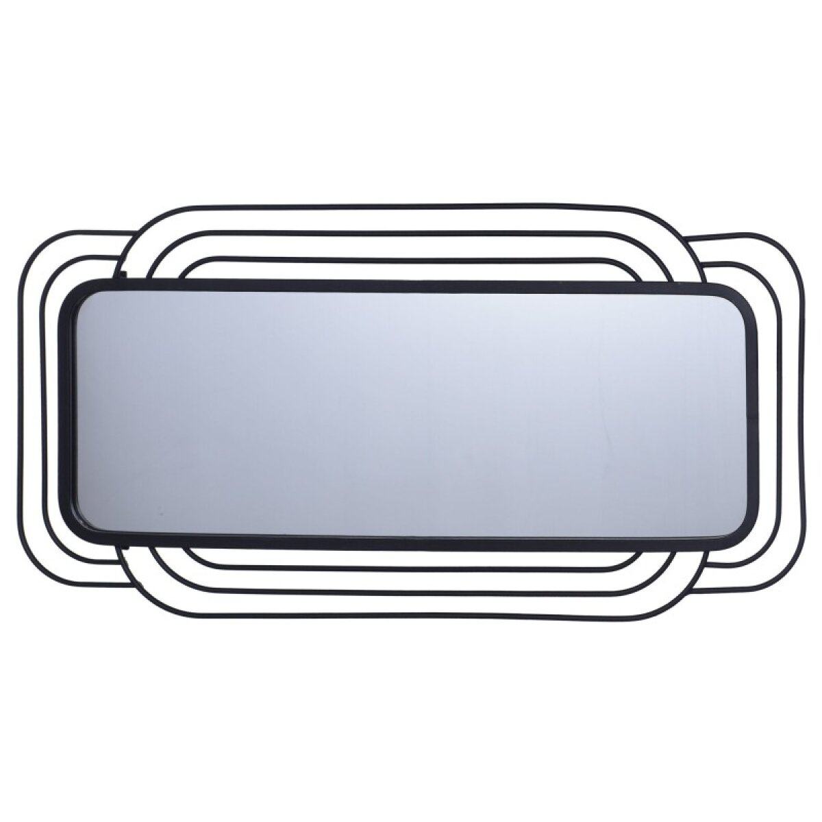 0d575e6715770e4b94626af79a3af1ac Black Powder Coat Metal Wall Mirror - Image 1