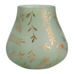 Lila Medium Sage Satin Glass Vase