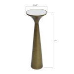 Spun Gold Drinking Table With White Marble Top - Image 6