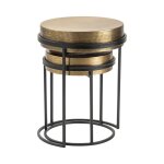Hudson Textured Brass Nesting Tables - Image 3