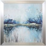 Lake Views Textured Framed Print