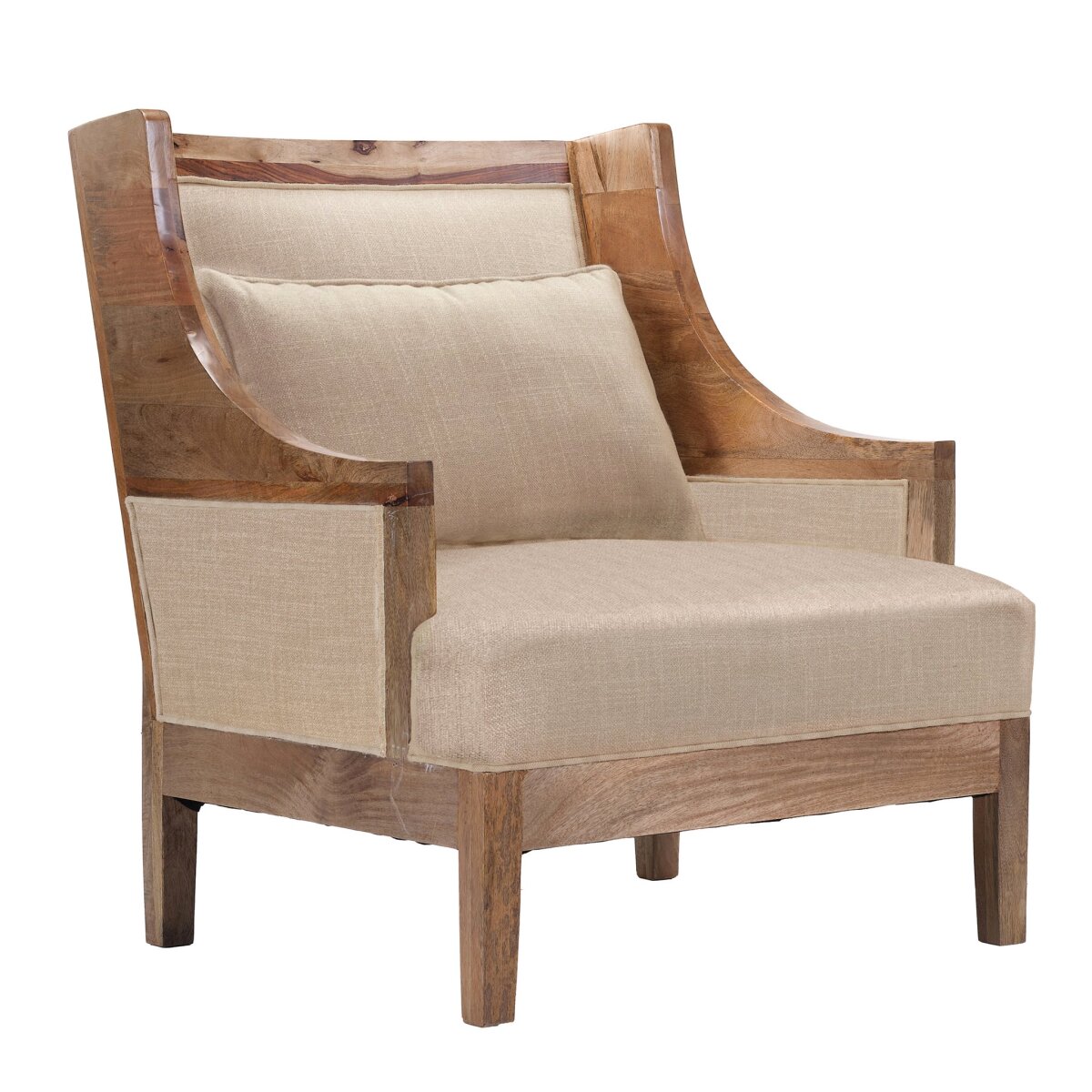 0e792b6cea06ce00c2196185eba334c1 Chelan Side Chair | Cream Fabric On Natural Finished Mango Wood Frame - Image 1