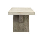 Durant Solid Wood Rectangle End Table - Antique White/distressed Gray - Image 4