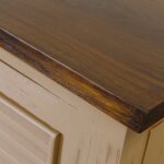 Cappuccino Cabinet Cappuccino Wooden Cabinet With Overlapping Slatted Doors - Image 4