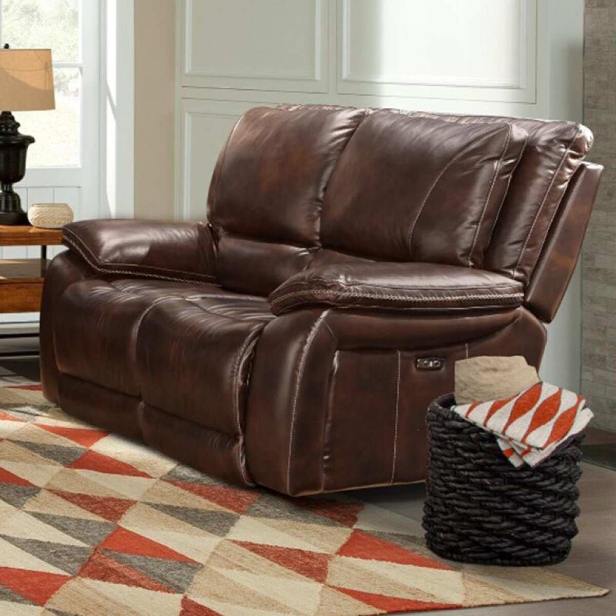 0f16983703d57bcdfe1126637c4d5d8d Vail - Burnt Sienna Power Loveseat - Image 1