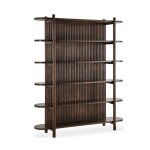 Redford Solid Wood Bookcase - Bark Brown
