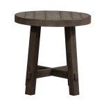 Modern Farmhouse Splay Leg Round End Table - Image 4