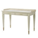 Gloss Linen Dann Foley Lifestyle Two Drawer Wooden Desk