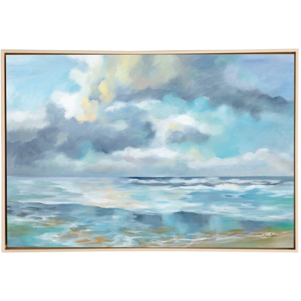 10e0986b88930b8718899e6639ce39fc Summer Clouds Framed Canvas - Image 1