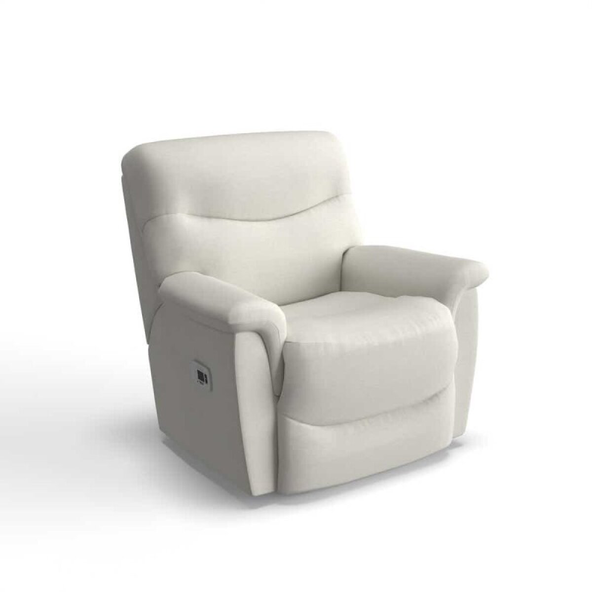 110a5b692c4e03b9e9f7cd691f7254f2 James Power Rocking Recliner W/ Headrest & Lumbar - Image 1