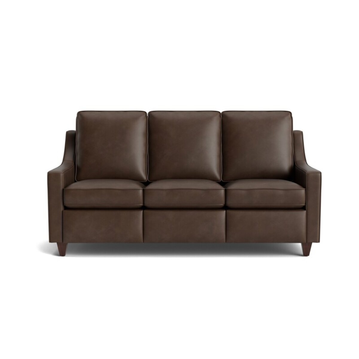 1124948bb1a3241eaed42f585e02861e Magnificent Motion Leather Slope Arm Reclining Sofa - Image 1