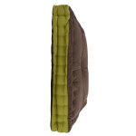 Dann Foley Lifestyle Large Landon Floor Pillow Cocoa Velvet And Avocado Linen - Image 4