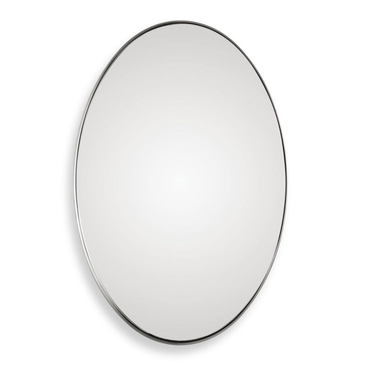 11622fd5ce6354558e5377689403abee Pursley Oval Mirror, Nickel - Image 1