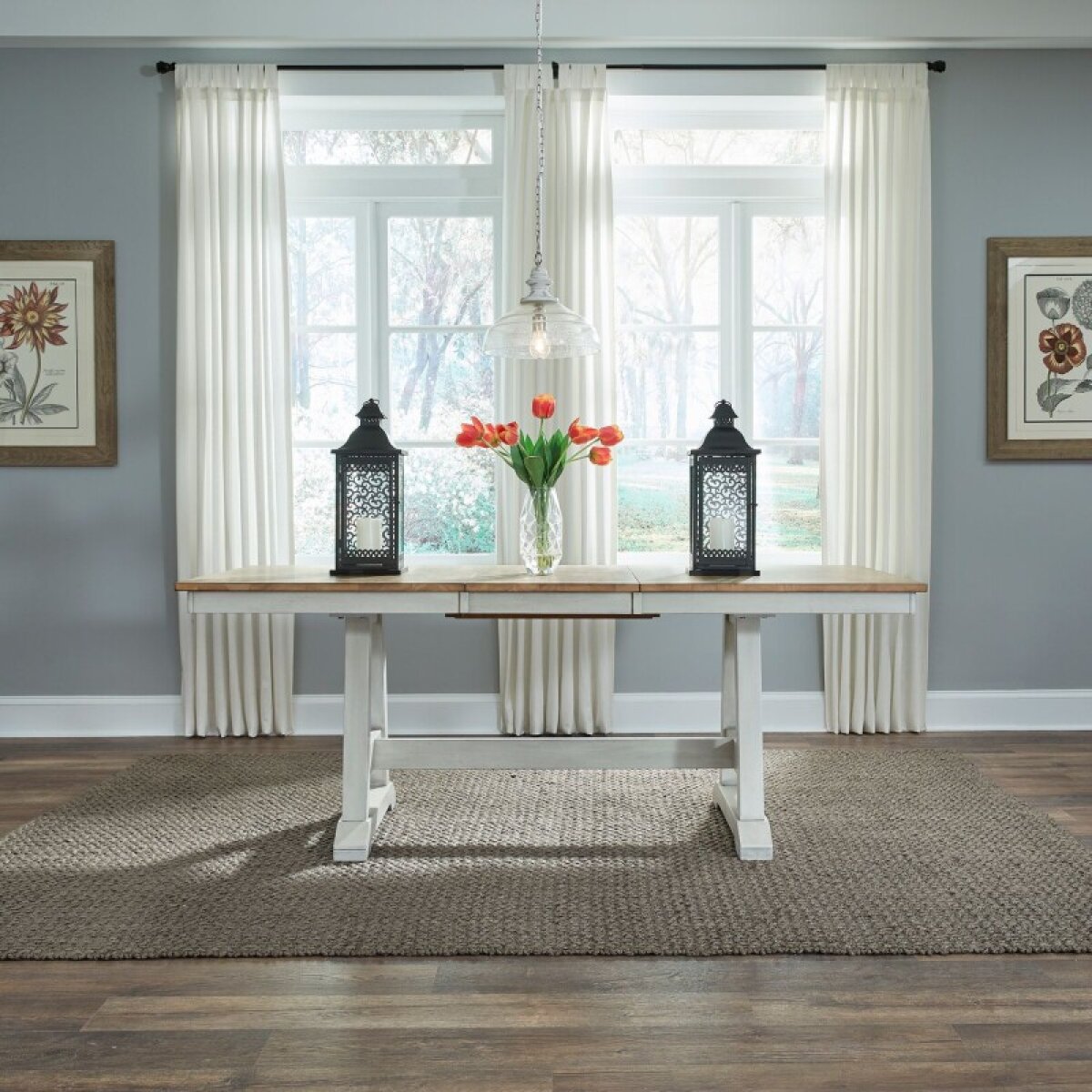 11d173385ca1022ed4d2566823eaa1dc Lindsey Farm Trestle Table - Image 1