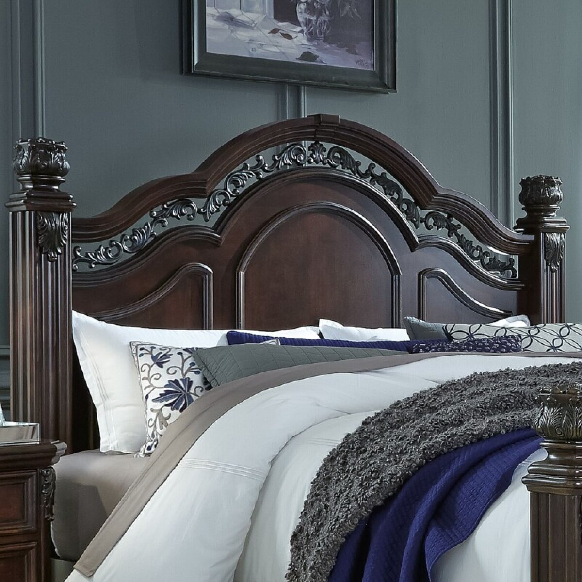 11d1b696e0ac8553d45cdeff80a36bf0 Messina Estates King Poster Headboard - Image 1