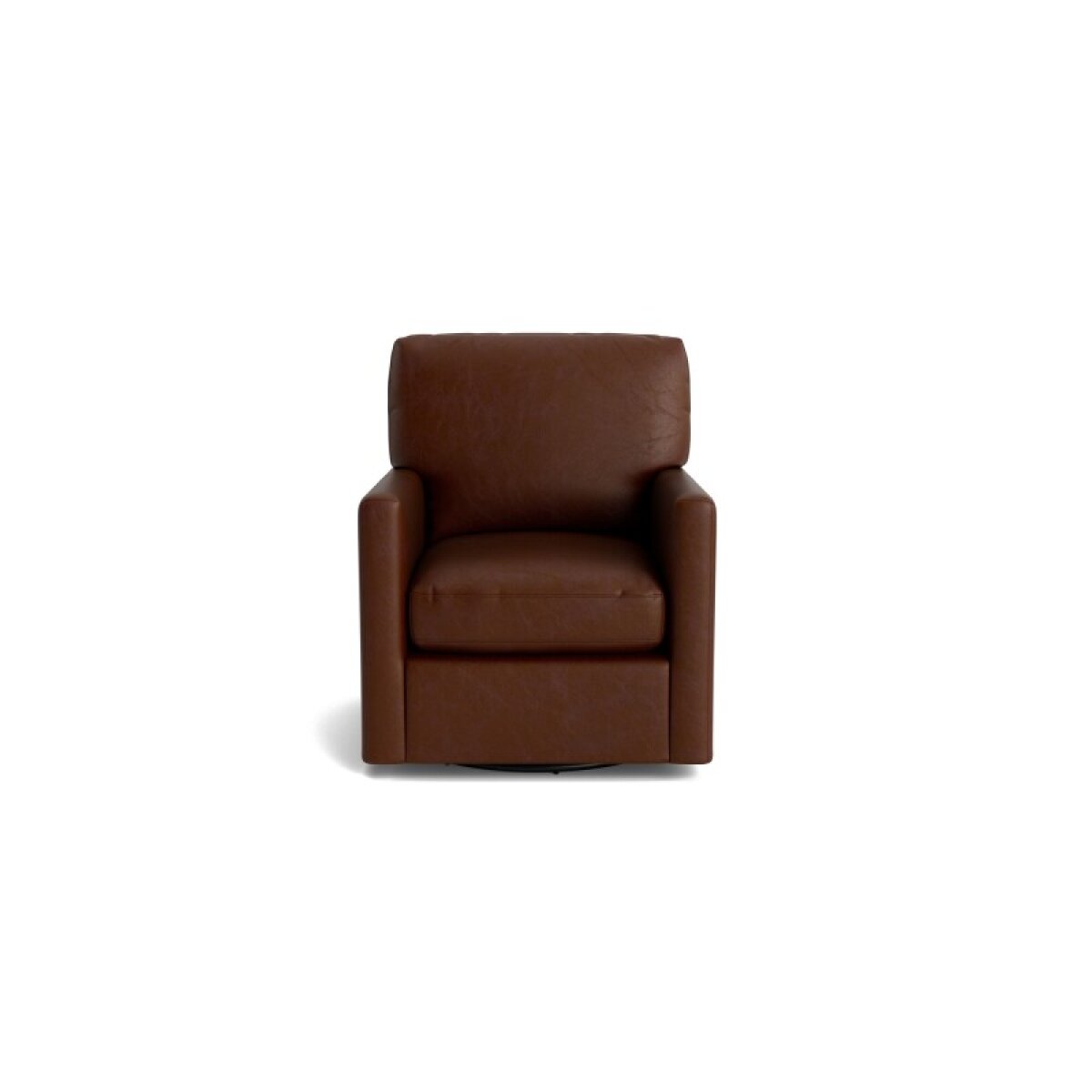 120e2a10855cb5f4987461bf2cdace2a Trent Leather Thin Track Arm Swivel Glider Chair - Image 1