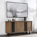 Danica Solid Wood 4dr Buffet - Cafe Brown - Image 7