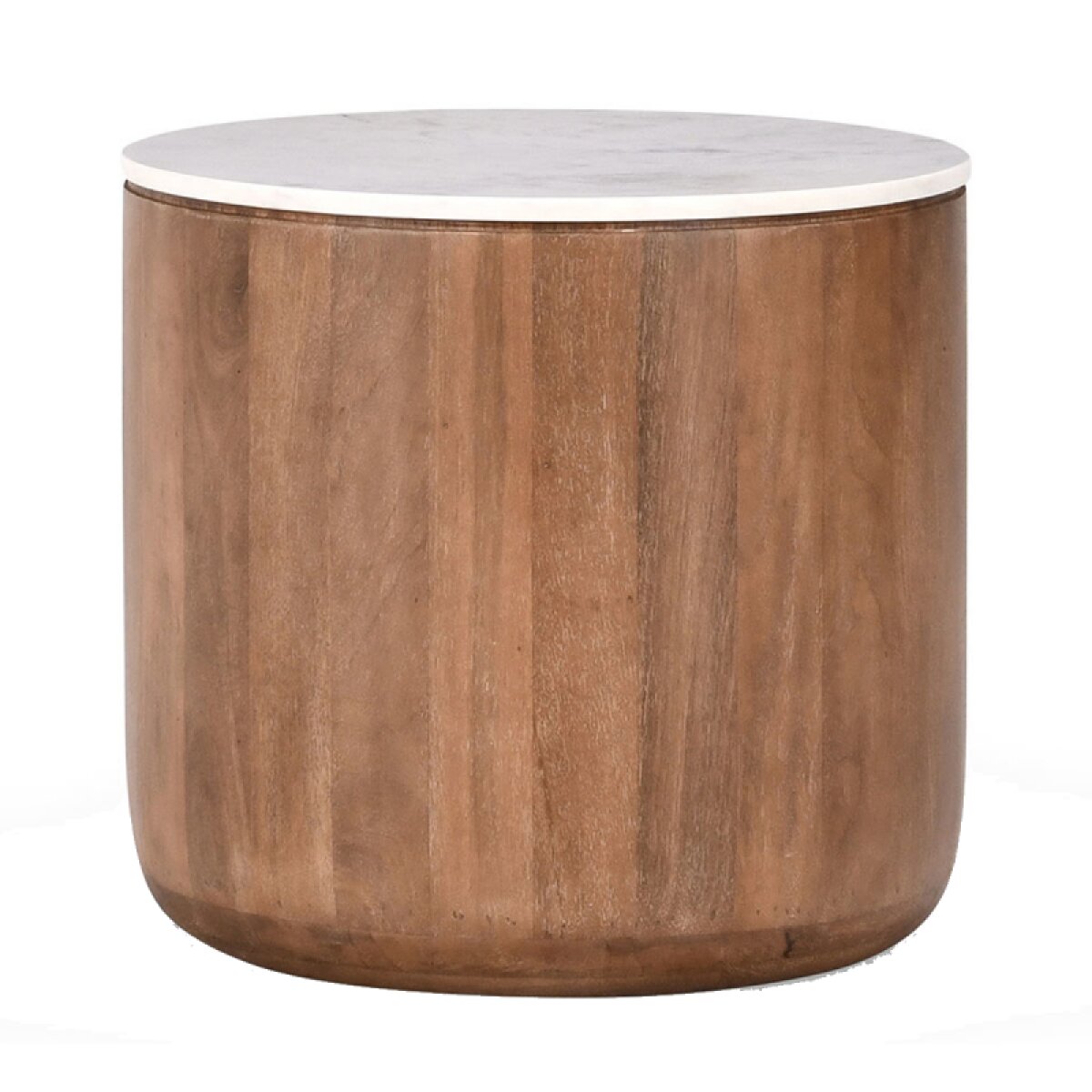 12b8a9df6eb26726eb771ed6b5da8126 Josie Solid Wood Round End Table - Hickory Brown - Image 1