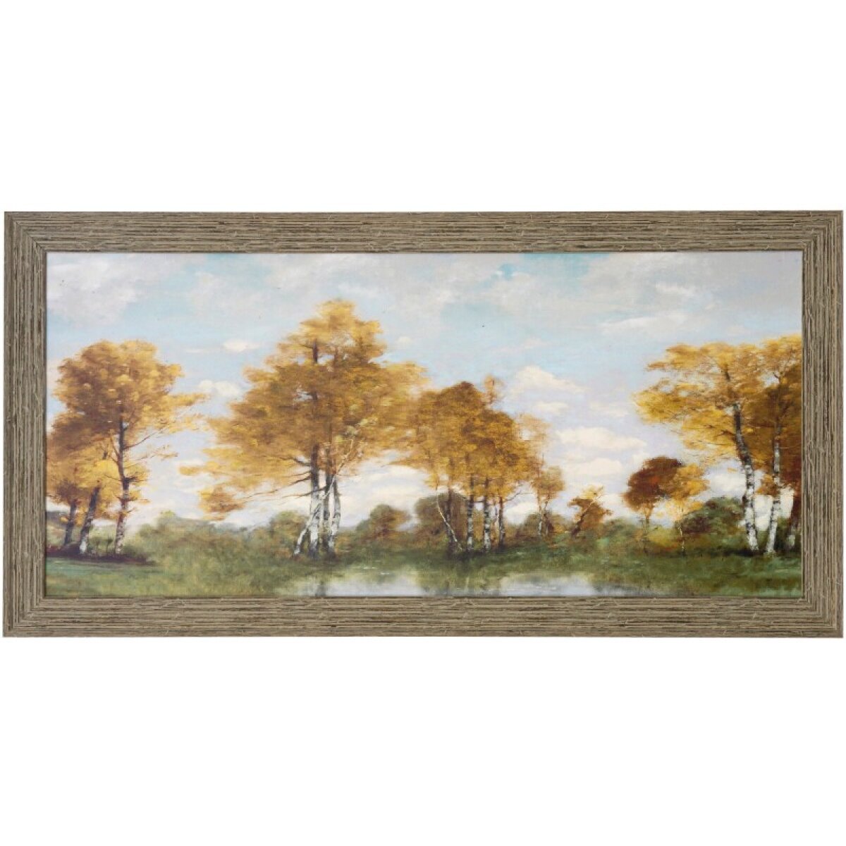 13234b7c390e509e0cb84ccac05eb5d6 Golden Tree Pond Iv Textured Framed Print - Image 1