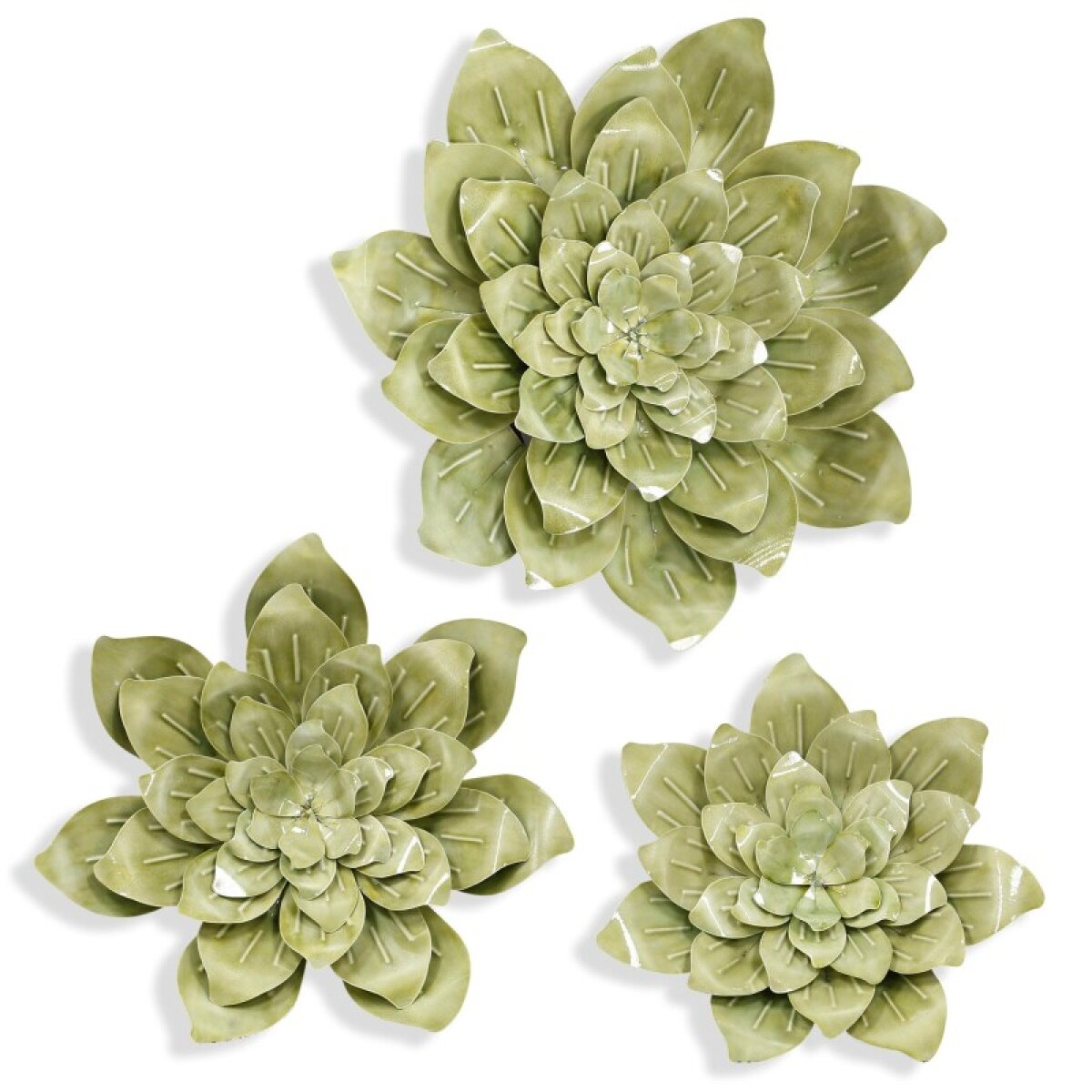1340e30695ae87c6495f09c362b1b579 Growing In Green Metal Sculpture Wall Art - Image 1