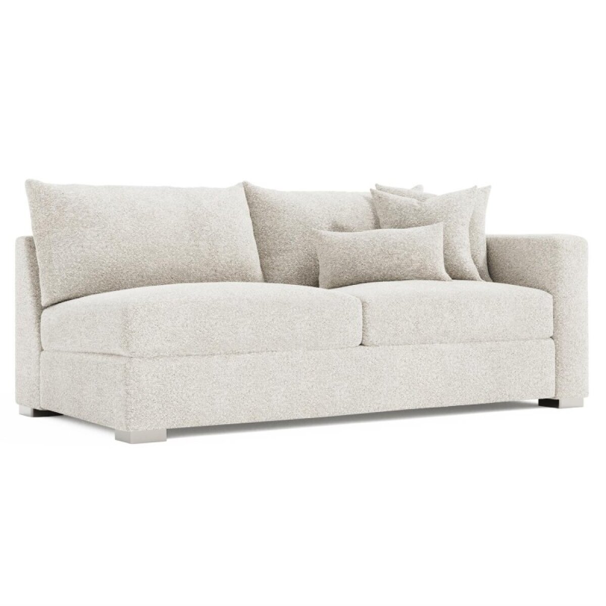 1379edde6fd6e727b444add85dffde75 Helena Fabric Right Arm Loveseat Metal Foot - Image 1