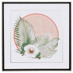 Coral Palms Framed Print Under Glass
