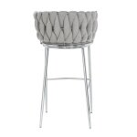 Austin Allen James Fabric Woven Chair Silver Frame - Image 3