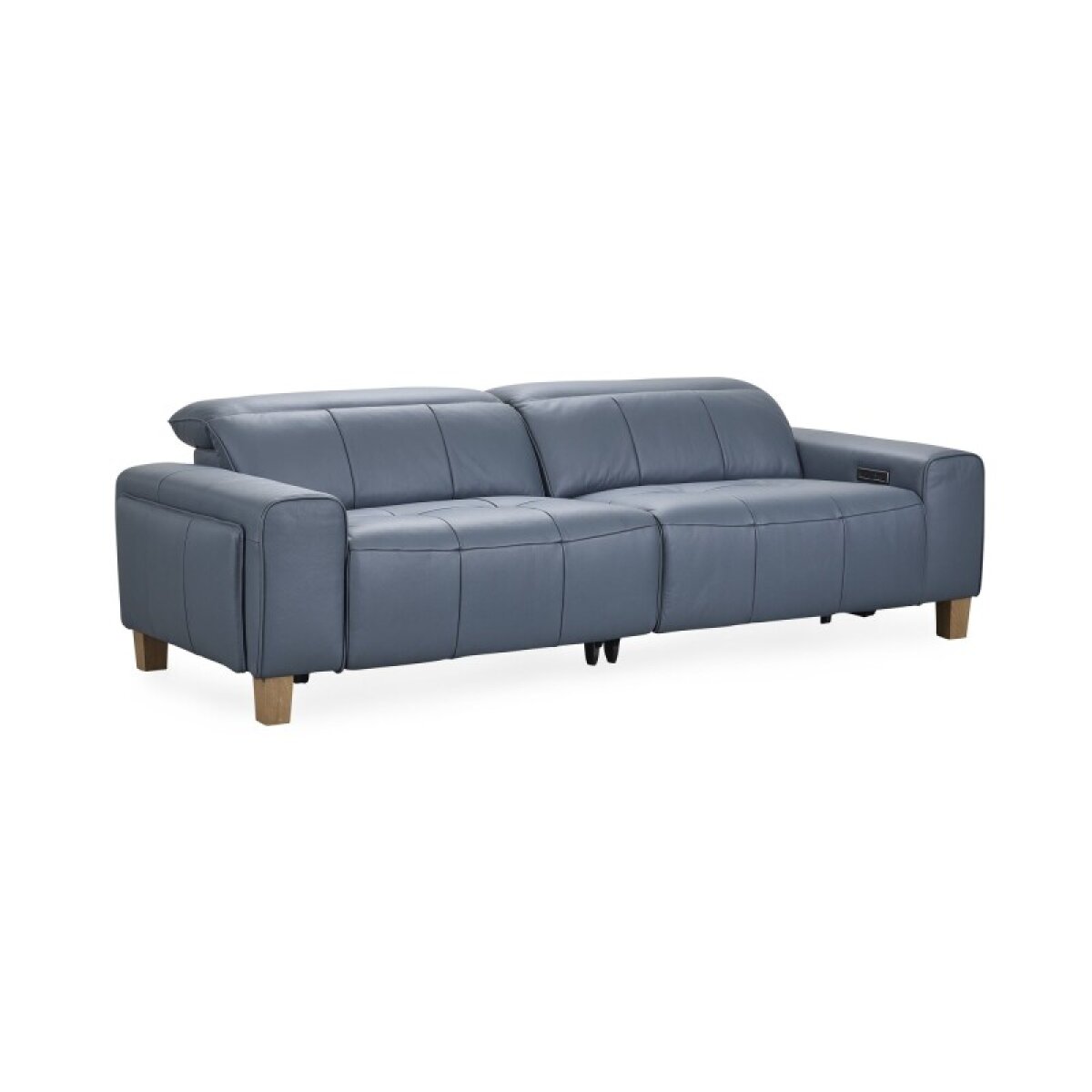 14c475495c51081c226dadd0ab3a9887 Alea Leather Power Recliner Sofa - Smoke Blue - Image 1