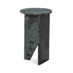 Briley Marble Round Accent Table Small - Emeral Green - Image 5