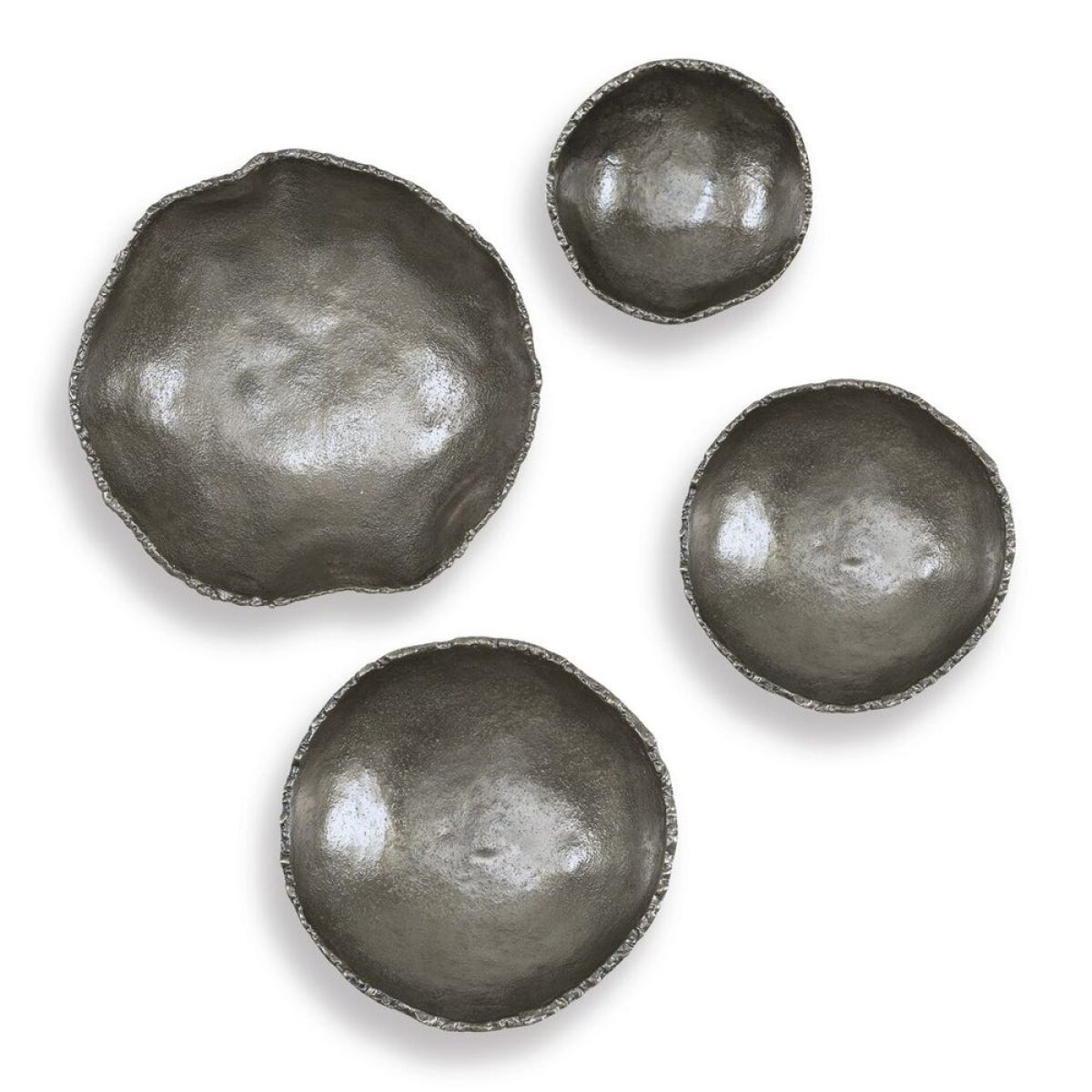 159fe8452fd54665337c8b50ddc6cd5d Lucky Coins Indoor-outdoor Metal Wall Decor, Nickel, S/4 - Image 1