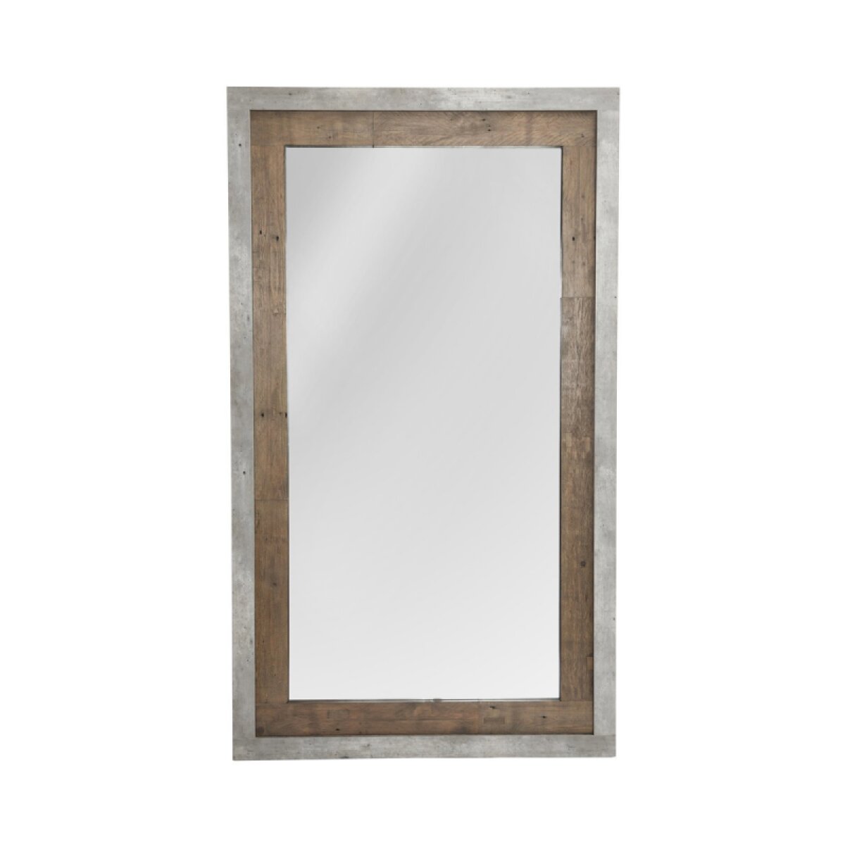 1716e97c34da3d24b474f3f689b17fba Charlotte Solid Wood Floor Mirror - Natural/weathered Cement - Image 1