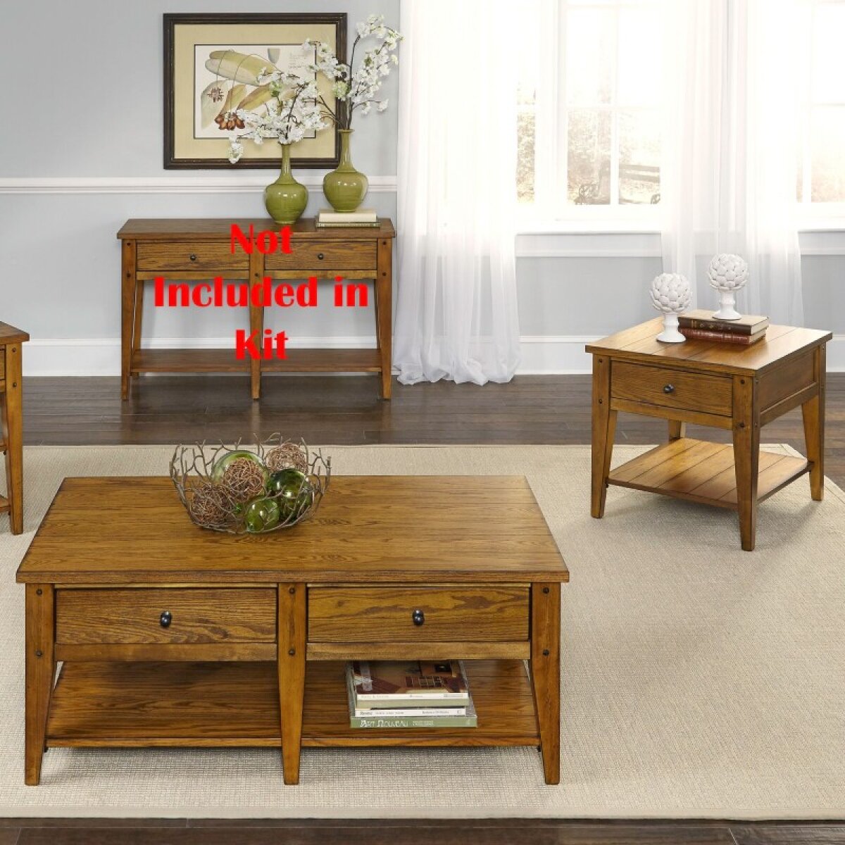 171805ffd042ba0b19c27286dcdcca2e Lake House 3 Piece Set (1-Cocktail 2-End Tables) - Image 1
